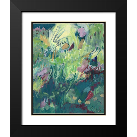 Recklessly Blooming Black Modern Wood Framed Art Print with Double Matting by Nemcosky, Ann Thompson