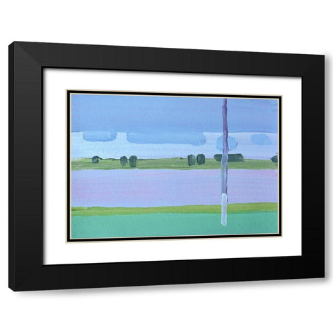 Estuary Black Modern Wood Framed Art Print with Double Matting by Nekraha, Igor