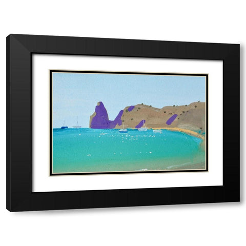 Cape Fiolent Black Modern Wood Framed Art Print with Double Matting by Nekraha, Igor