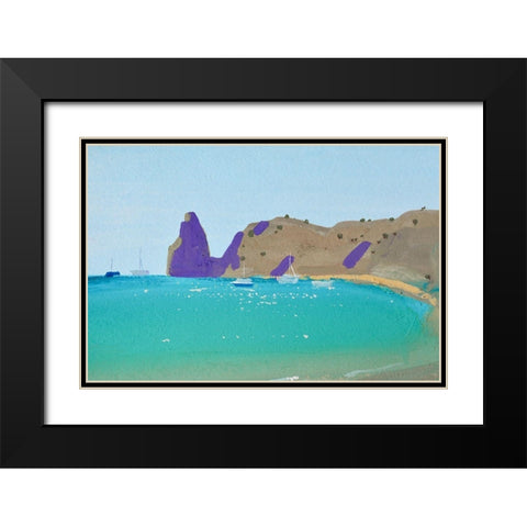 Cape Fiolent Black Modern Wood Framed Art Print with Double Matting by Nekraha, Igor