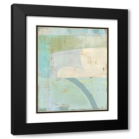 Coastal Blues No. 1 Black Modern Wood Framed Art Print with Double Matting by Nicoll, Suzanne