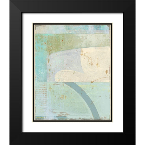 Coastal Blues No. 1 Black Modern Wood Framed Art Print with Double Matting by Nicoll, Suzanne