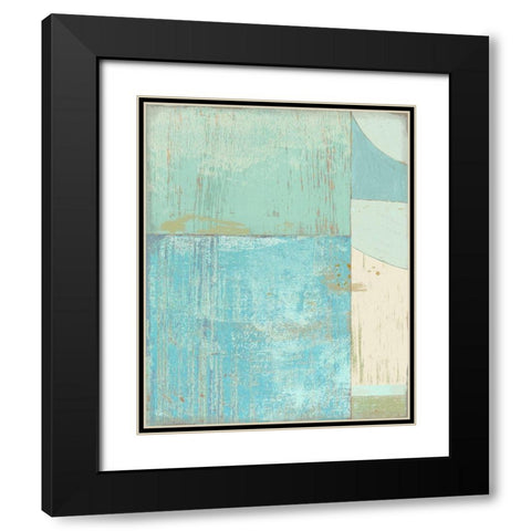 Coastal Blues No. 2 Black Modern Wood Framed Art Print with Double Matting by Nicoll, Suzanne