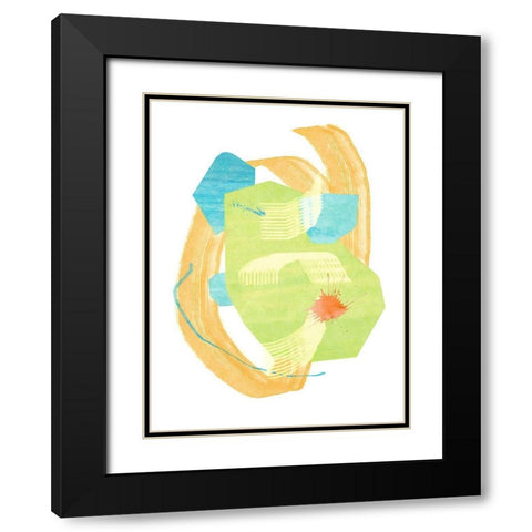 Confetti No. 2 Black Modern Wood Framed Art Print with Double Matting by Nicoll, Suzanne
