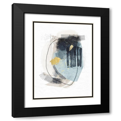 Meteor Shower No. 1 Black Modern Wood Framed Art Print with Double Matting by Nicoll, Suzanne