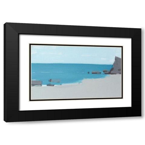 Black Sea Shore Black Modern Wood Framed Art Print with Double Matting by Nekraha, Igor
