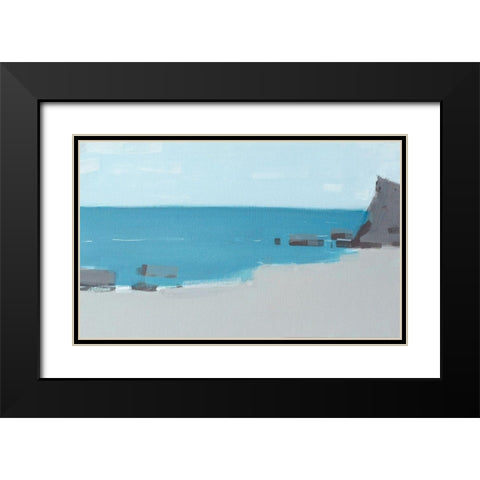 Black Sea Shore Black Modern Wood Framed Art Print with Double Matting by Nekraha, Igor