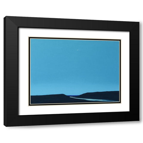 Night Calm Black Modern Wood Framed Art Print with Double Matting by Nekraha, Igor