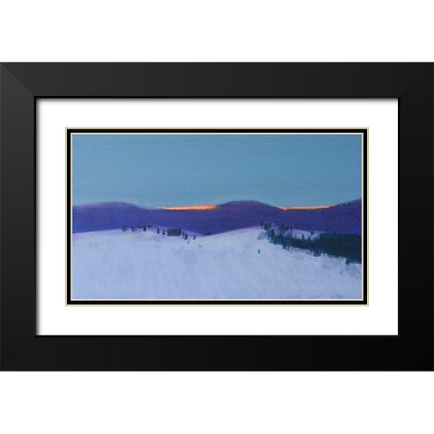 Transcarpathian Evening Black Modern Wood Framed Art Print with Double Matting by Nekraha, Igor