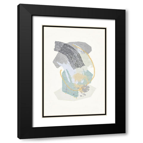 Lichen Rocks No. 1 Black Modern Wood Framed Art Print with Double Matting by Nicoll, Suzanne