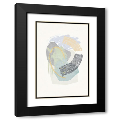 Lichen Rocks No. 2 Black Modern Wood Framed Art Print with Double Matting by Nicoll, Suzanne