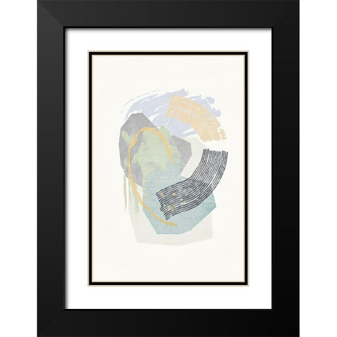 Lichen Rocks No. 2 Black Modern Wood Framed Art Print with Double Matting by Nicoll, Suzanne