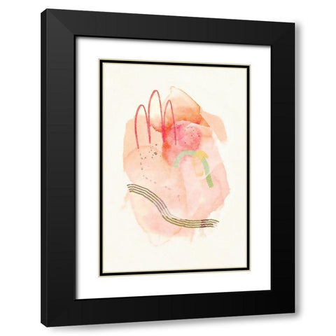 Peachy Keen No. 2 Black Modern Wood Framed Art Print with Double Matting by Nicoll, Suzanne