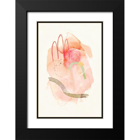Peachy Keen No. 2 Black Modern Wood Framed Art Print with Double Matting by Nicoll, Suzanne