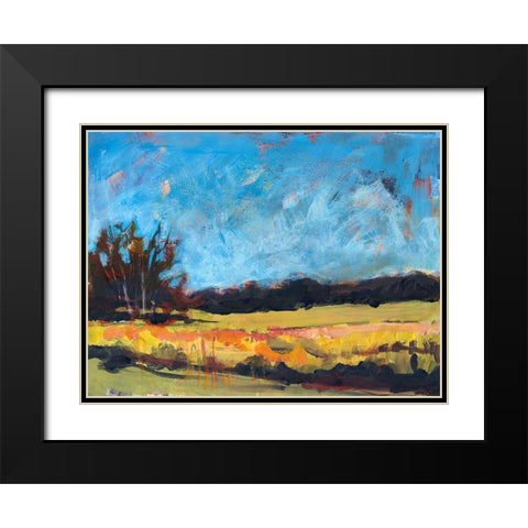On The Road Black Modern Wood Framed Art Print with Double Matting by Nickell, Linda