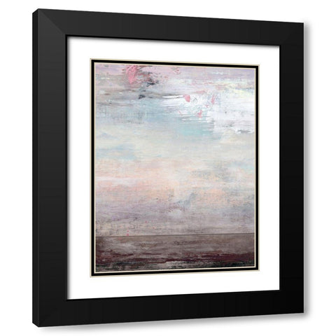Purple Haze Black Modern Wood Framed Art Print with Double Matting by Nicoll, Suzanne