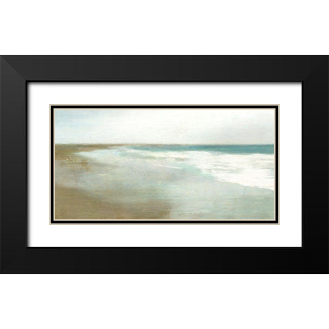 Surfside Black Modern Wood Framed Art Print with Double Matting by Nicoll, Suzanne