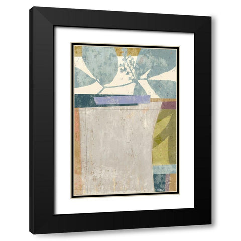 Calla 1 Black Modern Wood Framed Art Print with Double Matting by Nicoll, Suzanne