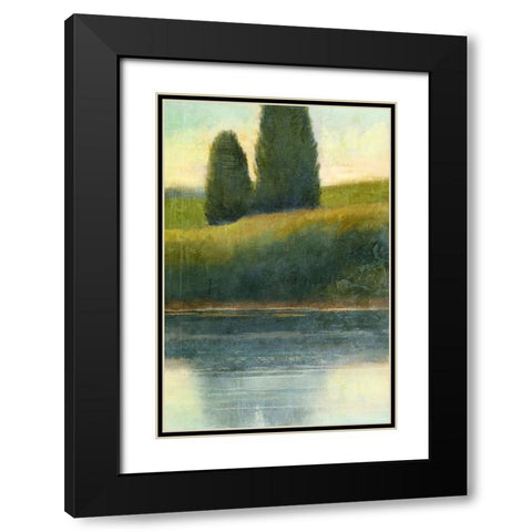 Riverbank 2 Black Modern Wood Framed Art Print with Double Matting by Nicoll, Suzanne