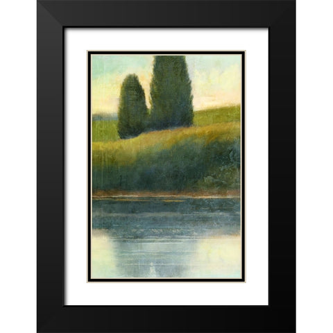 Riverbank 2 Black Modern Wood Framed Art Print with Double Matting by Nicoll, Suzanne