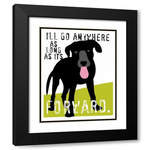 Ill Go Anywhere Black Modern Wood Framed Art Print with Double Matting by Oliphant, Ginger