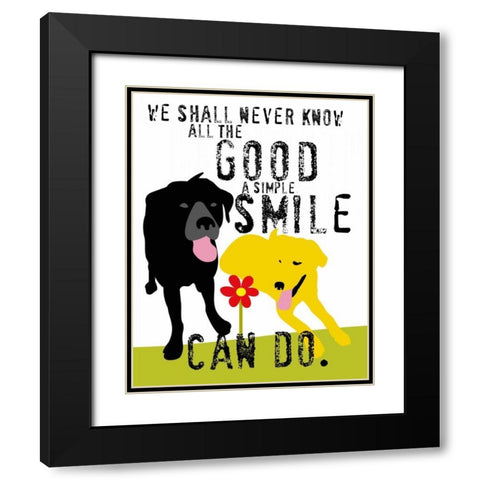 The Good a Simple Smile Can Do Black Modern Wood Framed Art Print with Double Matting by Oliphant, Ginger