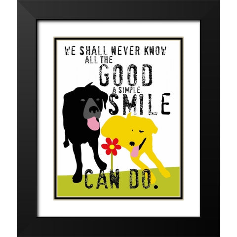 The Good a Simple Smile Can Do Black Modern Wood Framed Art Print with Double Matting by Oliphant, Ginger