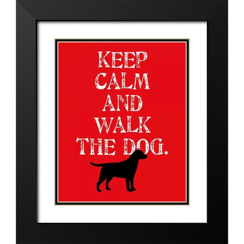 Keep Calm - Labrador Black Modern Wood Framed Art Print with Double Matting by Oliphant, Ginger