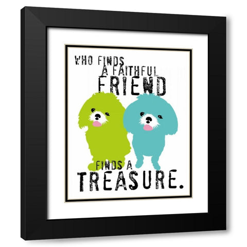 A Faithful Friend Black Modern Wood Framed Art Print with Double Matting by Oliphant, Ginger