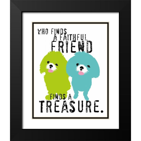 A Faithful Friend Black Modern Wood Framed Art Print with Double Matting by Oliphant, Ginger