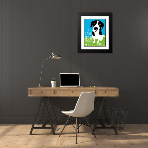 A Good Dog Black Modern Wood Framed Art Print with Double Matting by Oliphant, Ginger