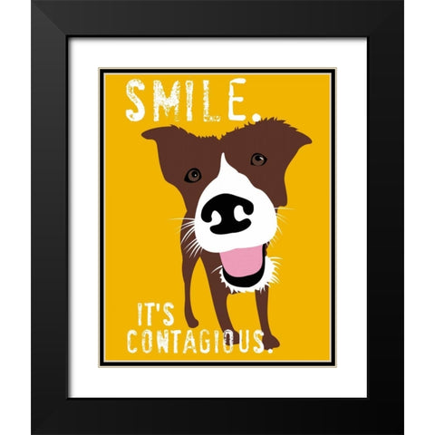 Smile Black Modern Wood Framed Art Print with Double Matting by Oliphant, Ginger