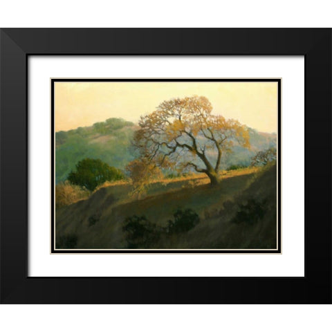 Buckeye Glow Black Modern Wood Framed Art Print with Double Matting by OLeary, Kathy