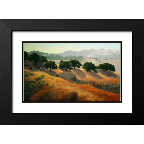 Summer in the Hills Black Modern Wood Framed Art Print with Double Matting by OLeary, Kathy