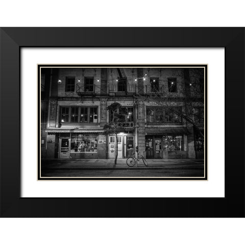 Chinatown (Victoria) Black Modern Wood Framed Art Print with Double Matting by Oldford, Tim