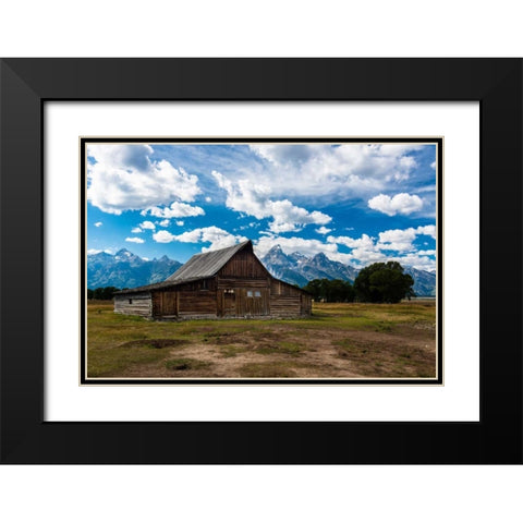 Grand Teton Barn I Black Modern Wood Framed Art Print with Double Matting by Oldford, Tim