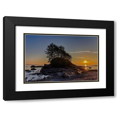 Botany Bay Sunset Black Modern Wood Framed Art Print with Double Matting by Oldford, Tim