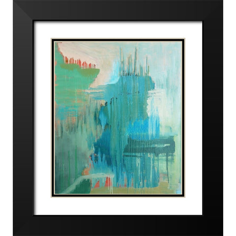 Substance Black Modern Wood Framed Art Print with Double Matting by ONeill, Carolyn