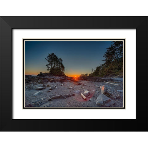 Westcoast Sunset Black Modern Wood Framed Art Print with Double Matting by Oldford, Tim
