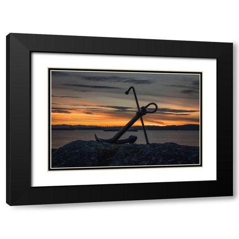 Anchor Black Modern Wood Framed Art Print with Double Matting by Oldford, Tim