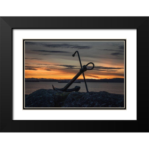 Anchor Black Modern Wood Framed Art Print with Double Matting by Oldford, Tim