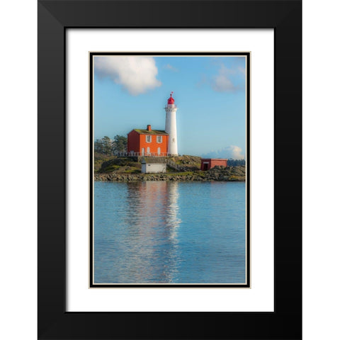 Lighthouse Reflection Black Modern Wood Framed Art Print with Double Matting by Oldford, Tim