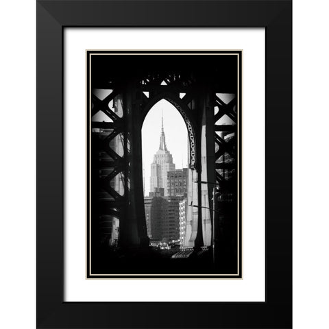 New York 2 Black Modern Wood Framed Art Print with Double Matting by Okula, Carina