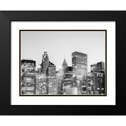 New York 3 Black Modern Wood Framed Art Print with Double Matting by Okula, Carina