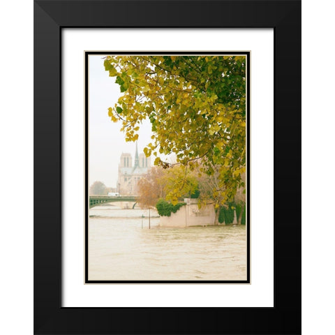 Notre Dame 2 Black Modern Wood Framed Art Print with Double Matting by Okula, Carina