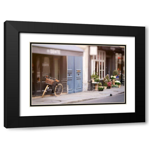 Paris Black Modern Wood Framed Art Print with Double Matting by Okula, Carina