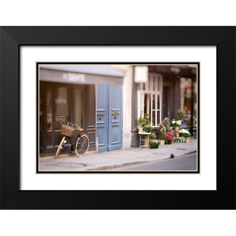 Paris Black Modern Wood Framed Art Print with Double Matting by Okula, Carina