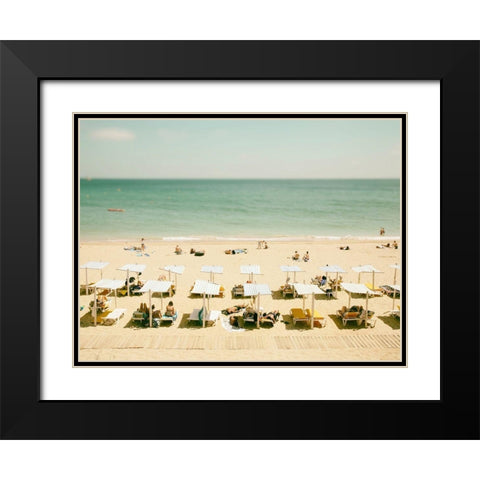 Seaside 3 Black Modern Wood Framed Art Print with Double Matting by Okula, Carina