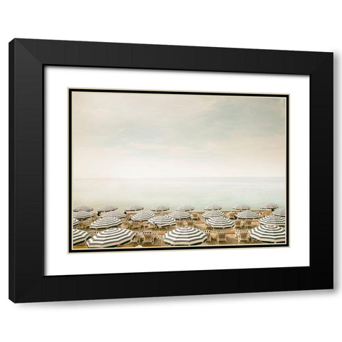 Seaside 4 Black Modern Wood Framed Art Print with Double Matting by Okula, Carina