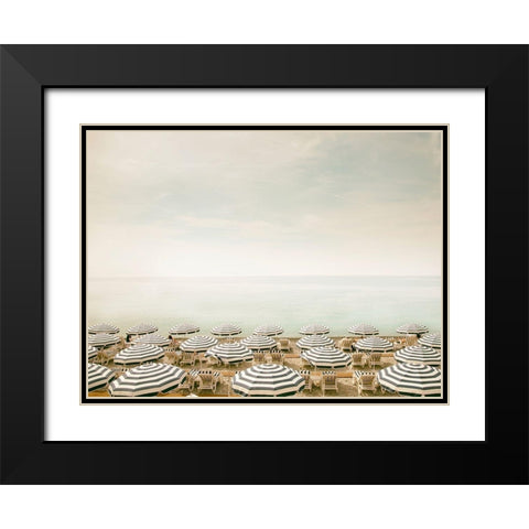 Seaside 4 Black Modern Wood Framed Art Print with Double Matting by Okula, Carina